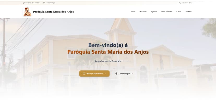 Preview do projeto Paróquia Santa Maria dos Anjos
