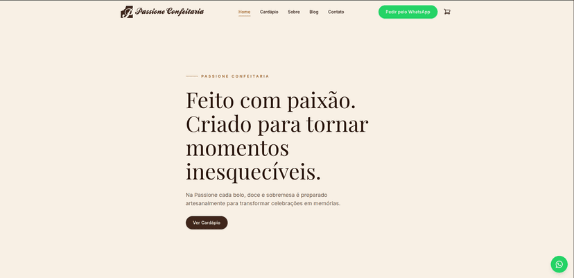 Preview do projeto Passione Confeitaria